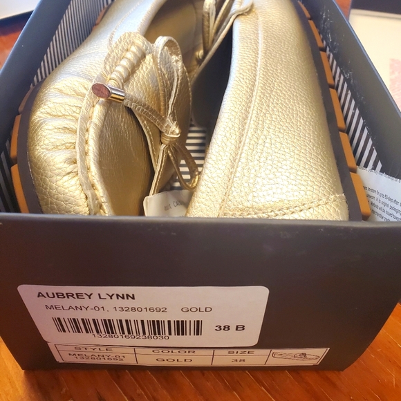 Slip-on Loafers by Aubrey Lynn. GOLD - Picture 5 of 6